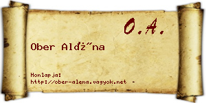 Ober Aléna névjegykártya